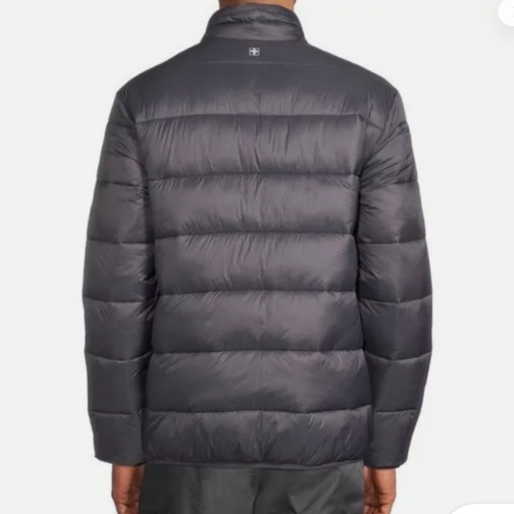 Swiss Tech Large (42-44) Lightweight Packable Quilted Puffer Jacket Solid Black - Picture 11 of 12